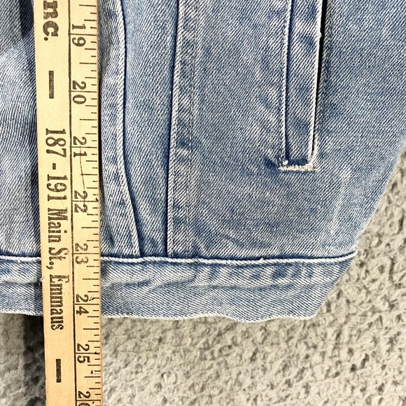 Vintage Looney Tunes Taz Jacket Mens Medium Blue Denim Warner Bros 90s - Picture 5 of 7